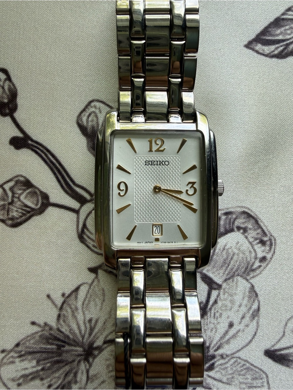 NWT Vintage 2001 Seiko Tank V739 Unisex Quartz Watch